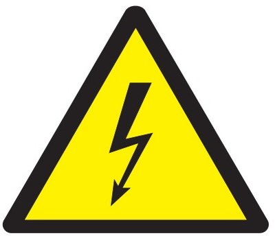 Знак "Опасность поражения электрическим током" 100 мм (на листе 18 шт) SES01007 фото